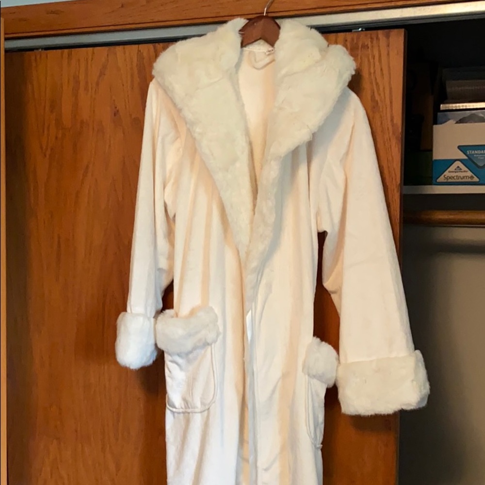Pottery Barn Faux Furry Hooded Robe